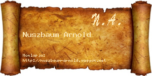 Nuszbaum Arnold névjegykártya